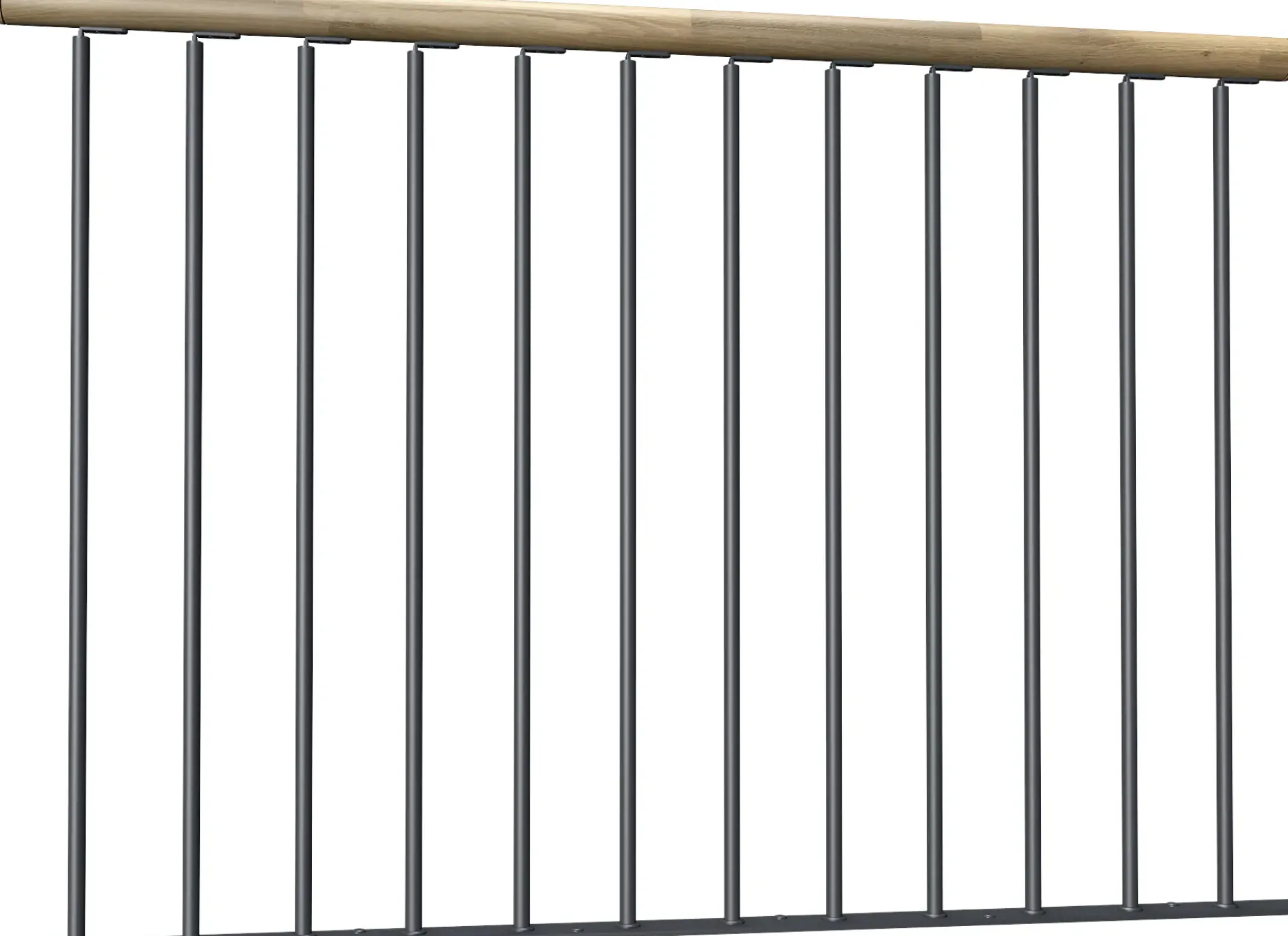 Dolle Brüstungsgeländer für Spindeltreppe Winnipeg Handlauf Eiche 150 cm