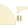 Dolle Eckboden-Set Classic 40 x 40 cm, 19 mm, leimholz