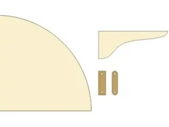 Dolle Eckboden-Set Classic 40 x 40 cm, 19 mm, leimholz