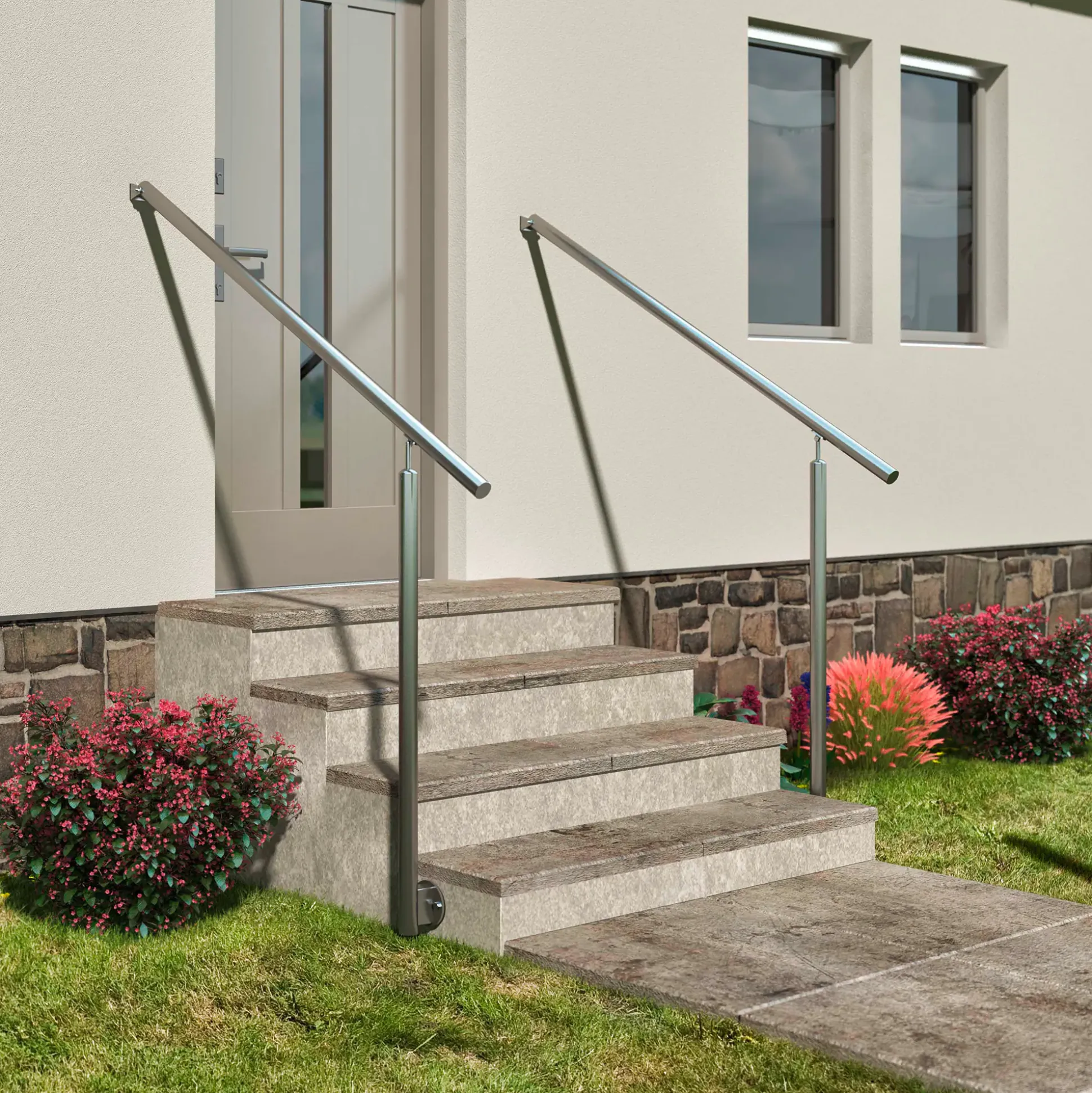 DOLLE Eingangsgeländer PS 511 Edelstahl 150 cm 1 Pfosten