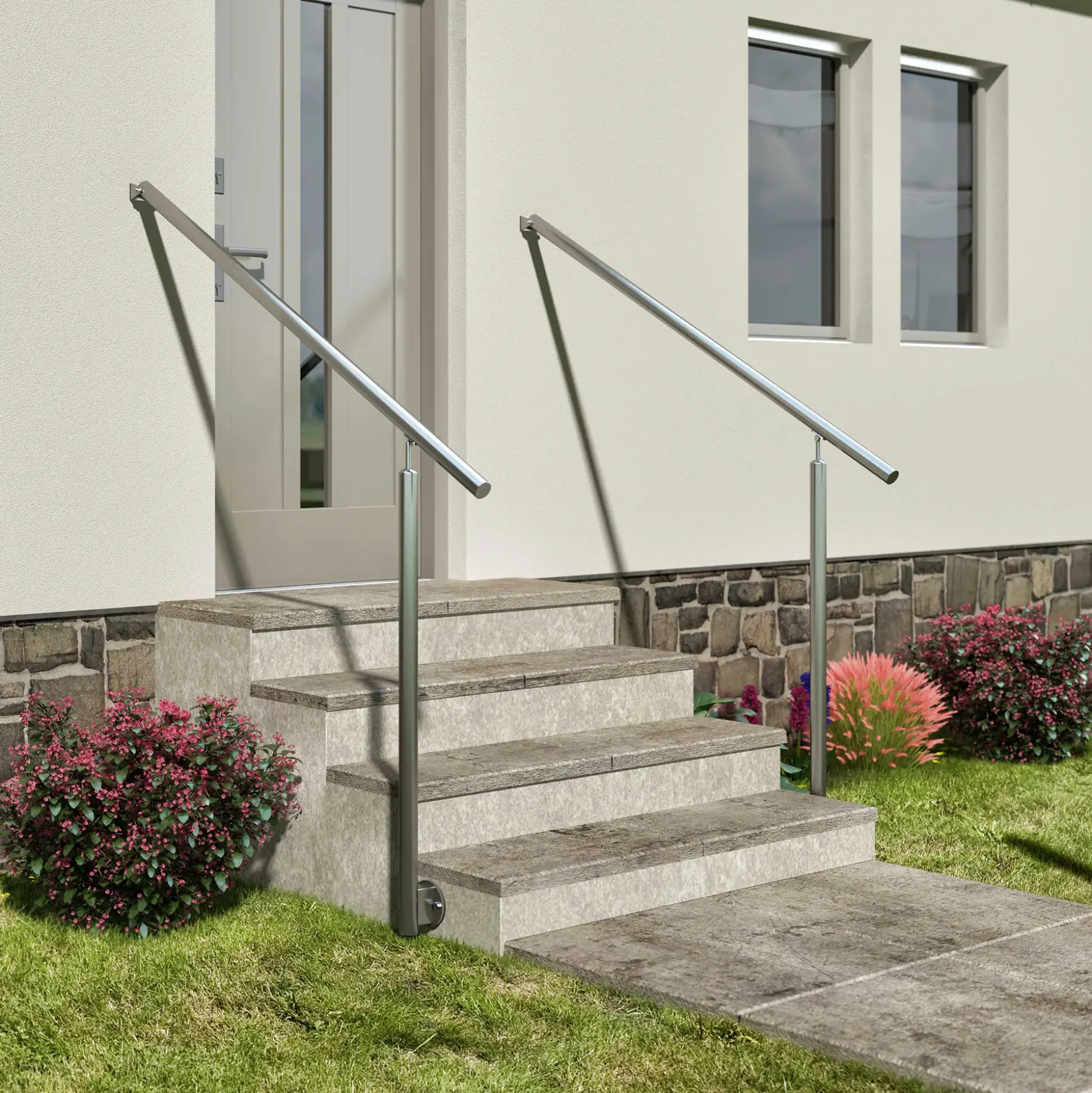 DOLLE Eingangsgeländer PS 511 Edelstahl 150 cm 1 Pfosten