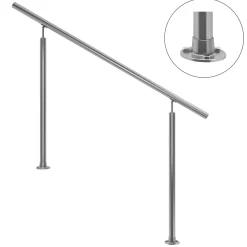 DOLLE Eingangsgeländer PS 512 Edelstahl 150 cm 2 Pfosten