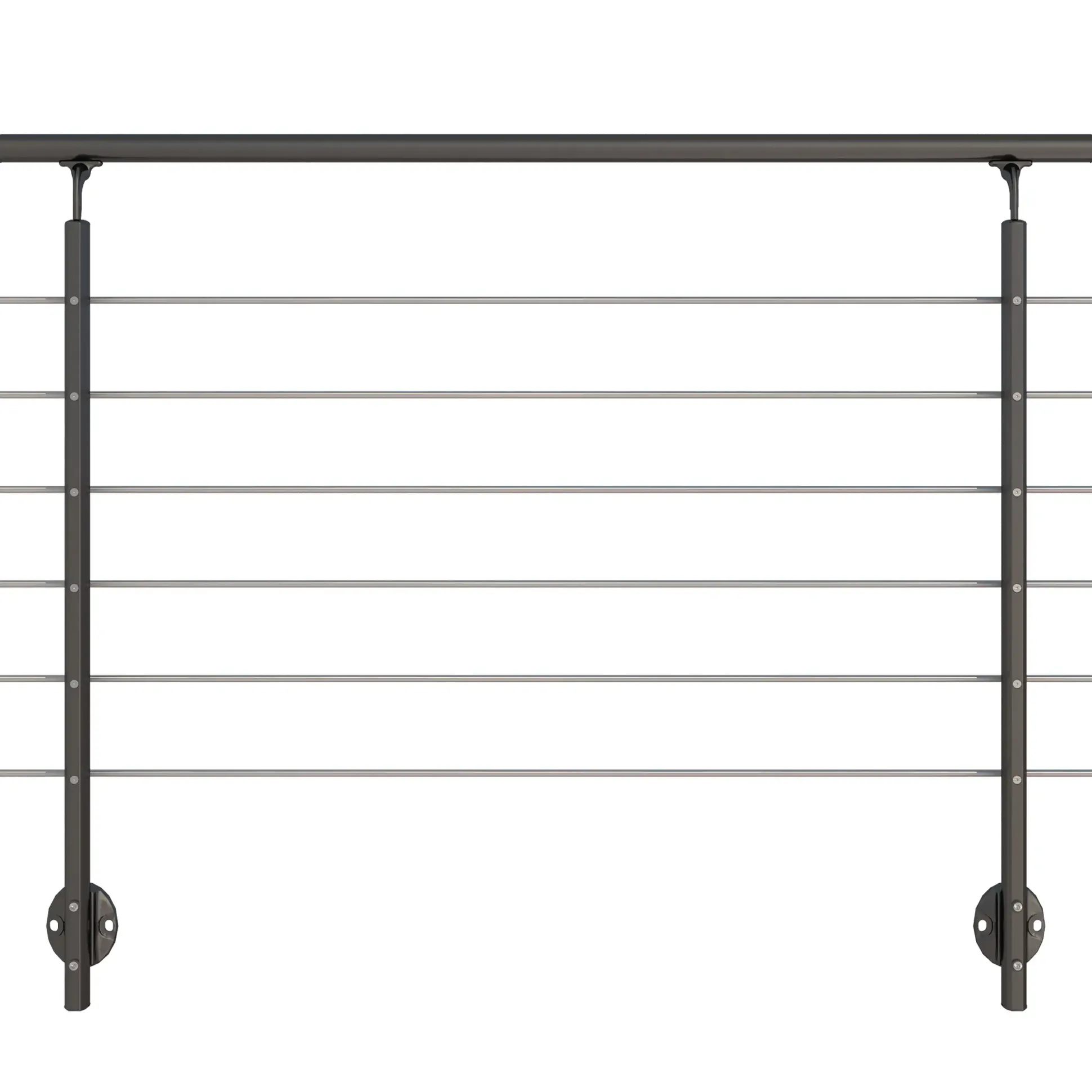 DOLLE Geländer-Komplettset, Alu anthrazit, 150 cm seitliche Befestigung