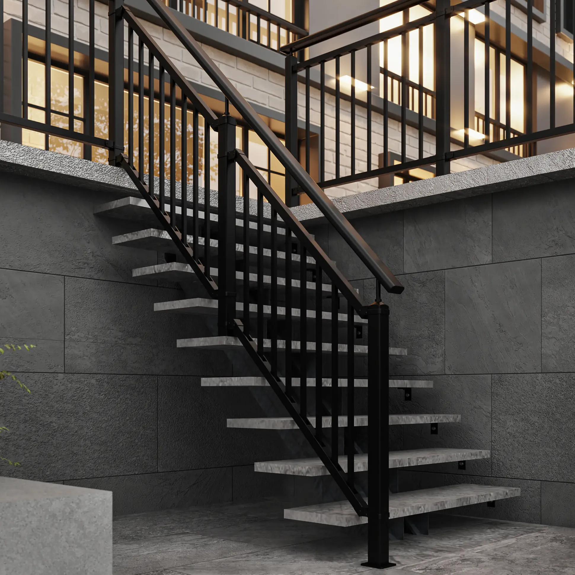 DOLLE Geländerset Acadia 150 cm schwarz