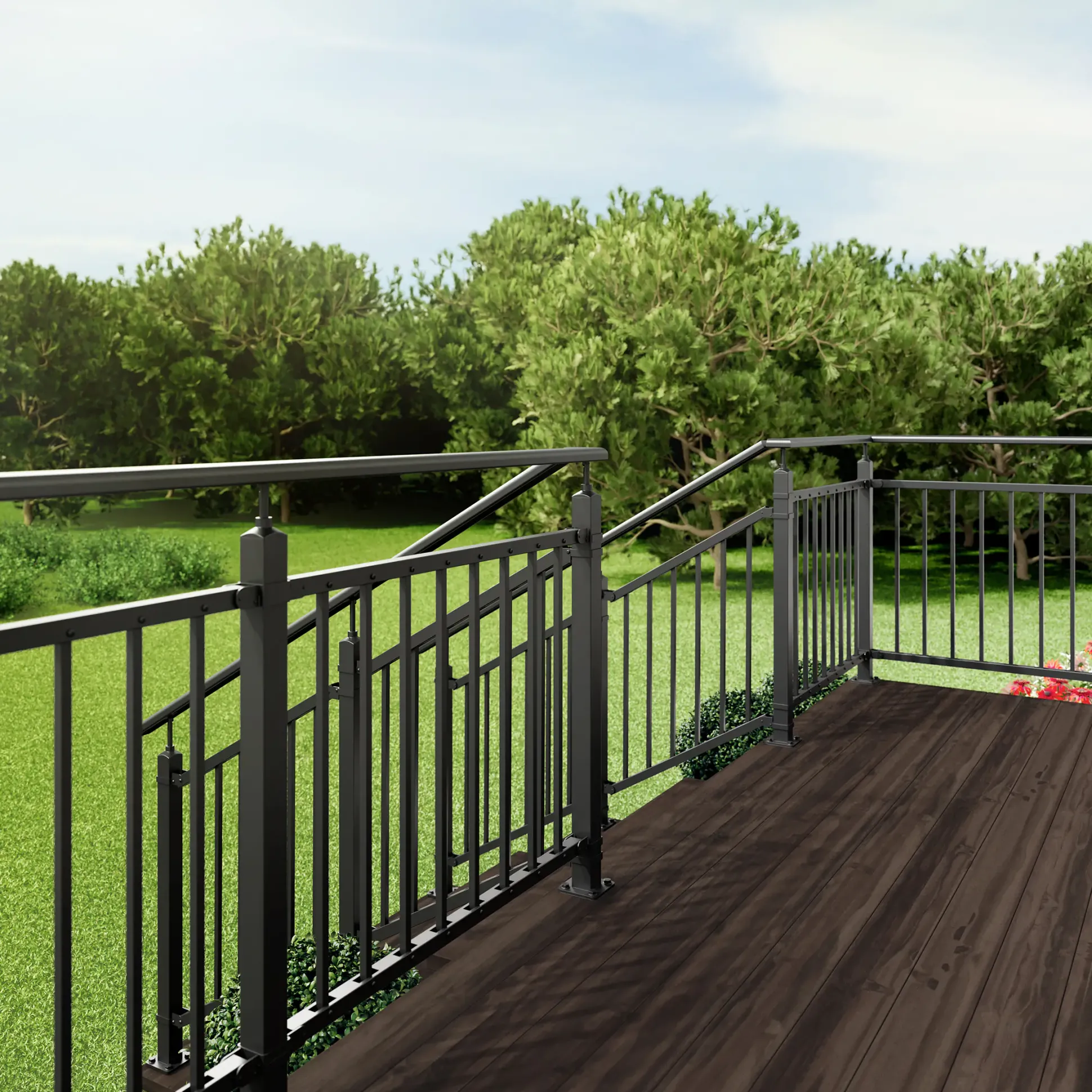 DOLLE Geländerset Acadia 150 cm schwarz