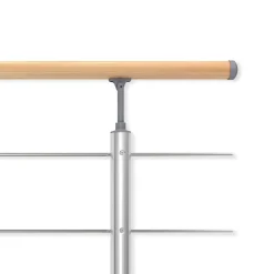 DOLLE Geländerset PS 030 Aluminium mit Buchehandlauf 150 cm