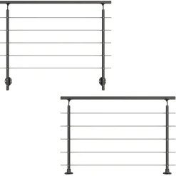 DOLLE Geländerset PS 150 Aluminium anthrazit 150 cm