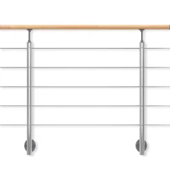 DOLLE Geländerset PS 031 Aluminium mit Buchehandlauf 150 cm