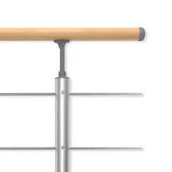 DOLLE Geländerset PS 031 Aluminium mit Buchehandlauf 150 cm