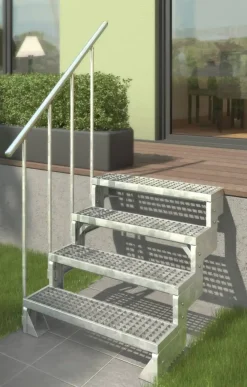 DOLLE Gitterroststufe für Außentreppe Gardentop feuerverzinkt
