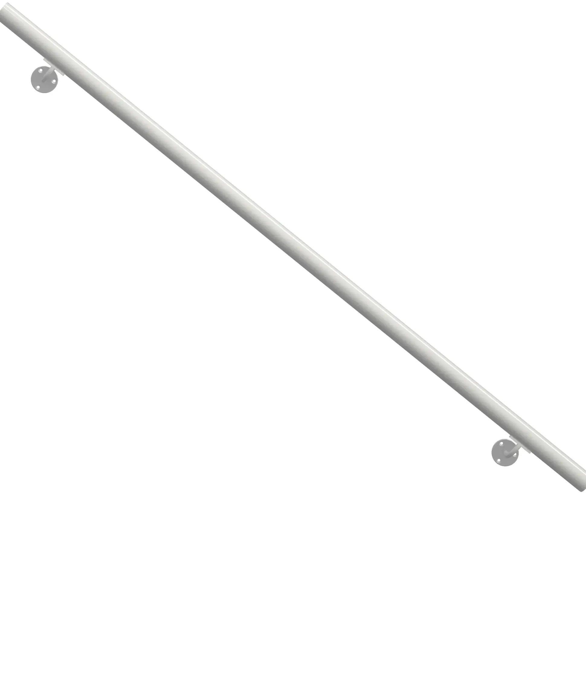 DOLLE Handlauf-Set Aluminium weiß, 150 cm, Ø 40 mm