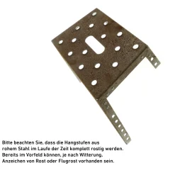 Dolle Hangstufe Stahl verzinkt 20 x 20 cm