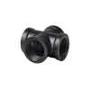 Dolle Kreuz für Pipe-Regalsystem 90° 20 mm (3/4") schwarz matt