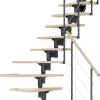 Dolle Mittelholmtreppe Boston 1/4gew. Anthrazit 11 Stufen Buche