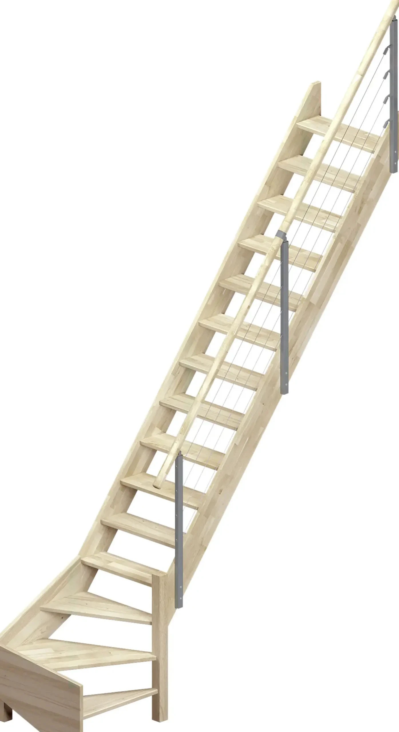Dolle Raumspartreppe Brest Eiche 1/4gewendelt unten rechts