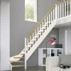 Dolle Raumspartreppen Paris 1/4-gew. Eiche weiß inkl. Geländer