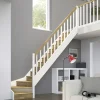 Dolle Raumspartreppen Paris 1/4-gew. Eiche weiß inkl. Geländer