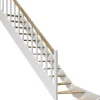 Dolle Raumspartreppen Paris 1/4-gew. Eiche weiß inkl. Geländer