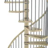 Dolle Spindeltreppe Winnipeg Buche geölt Ø 120 cm Metallteile grau