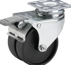 Doppel-Lenkrolle für Apparate 50 x 19 mm Tragkr. 80 kg