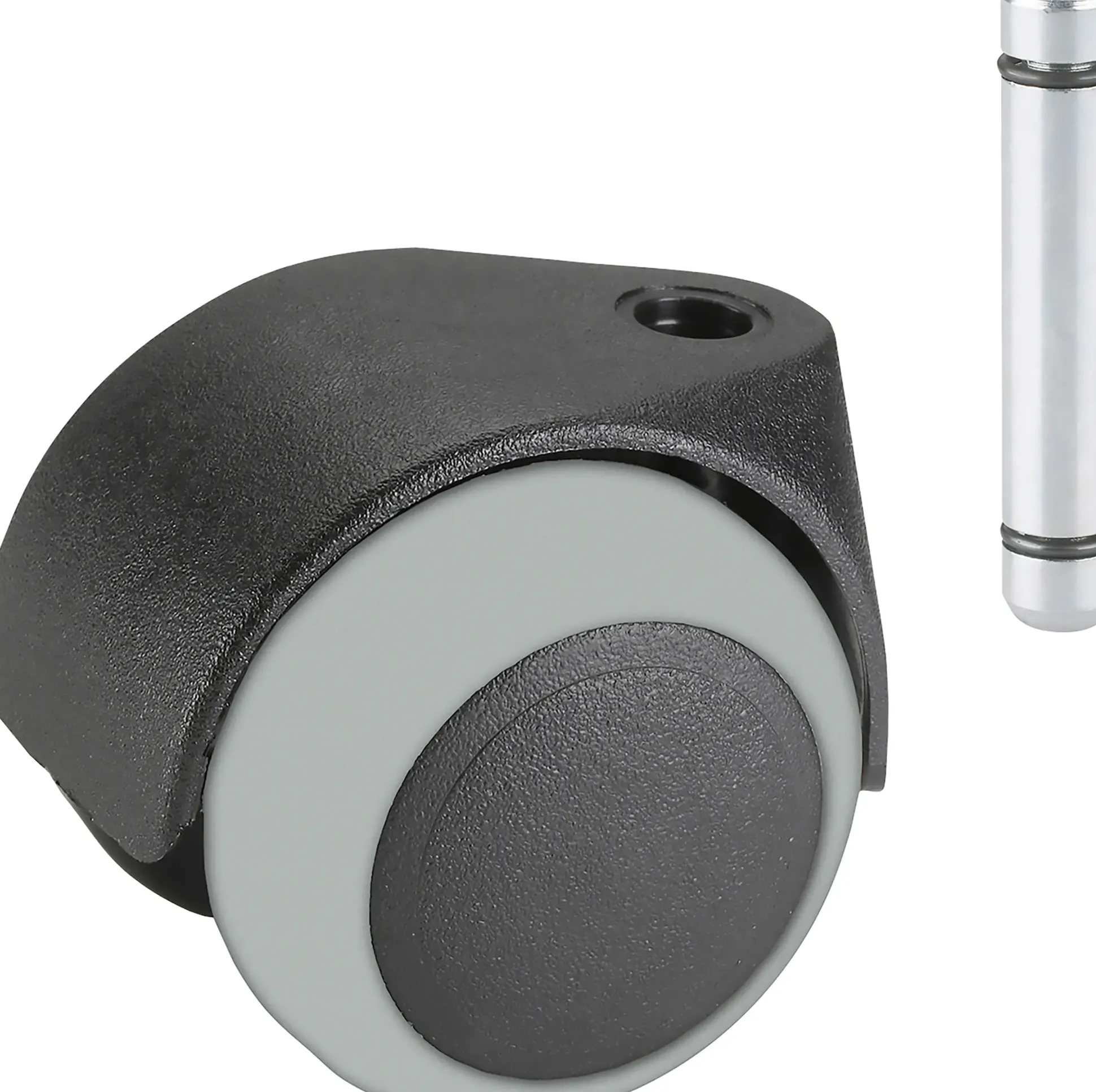 Doppelrolle Ø 40 mm für empfindliche Böden mit Stift Tragkr. 30 kg