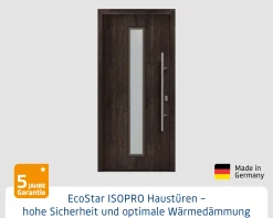 EcoStar Haustür ISOPRO IP 020S night oak 110 x 210 cm