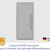 EcoStar Haustür ISOPRO IP 010 weißaluminium 110 x 210 cm