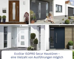 EcoStar Haustür ISOPRO Secur IPS 700S RC2 dark oak 110 x 210 cm