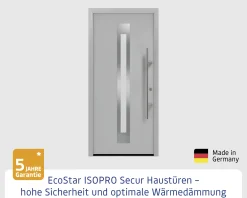 EcoStar Haustür ISOPRO Secur IPS 770S RC2 weißaluminium 110 x 210 cm