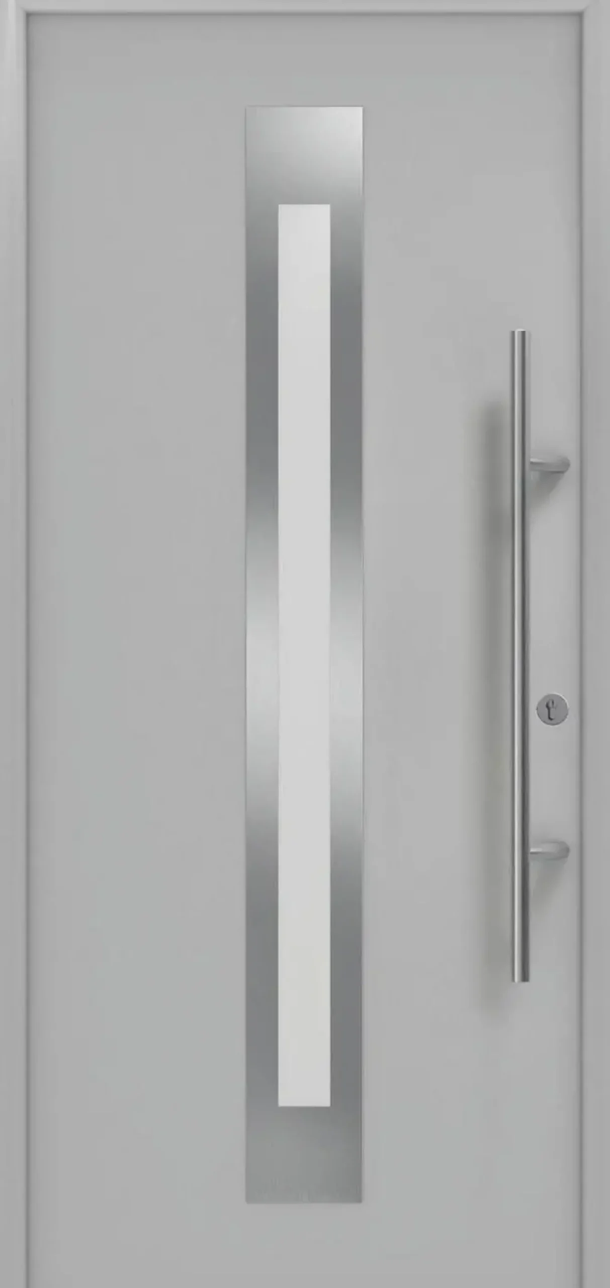 EcoStar Haustür ISOPRO Secur IPS 770S RC2 weißaluminium 110 x 210 cm