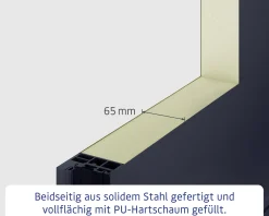 EcoStar Haustür ISOPRO Secur IPS 015 RC2 weißaluminium 110 x 210 cm