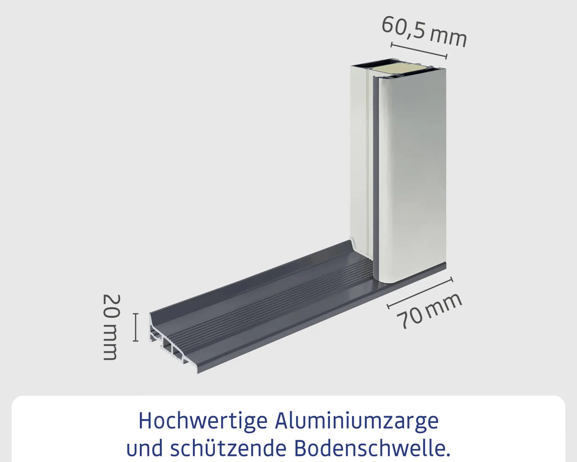 EcoStar Haustür ISOPRO Secur IPS 015 RC2 weißaluminium 110 x 210 cm