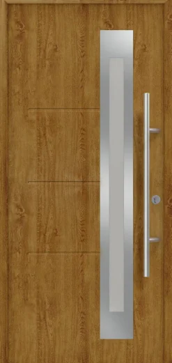 EcoStar Haustür ISOPRO Secur IPS 780S RC2 golden oak 110 x 210 cm