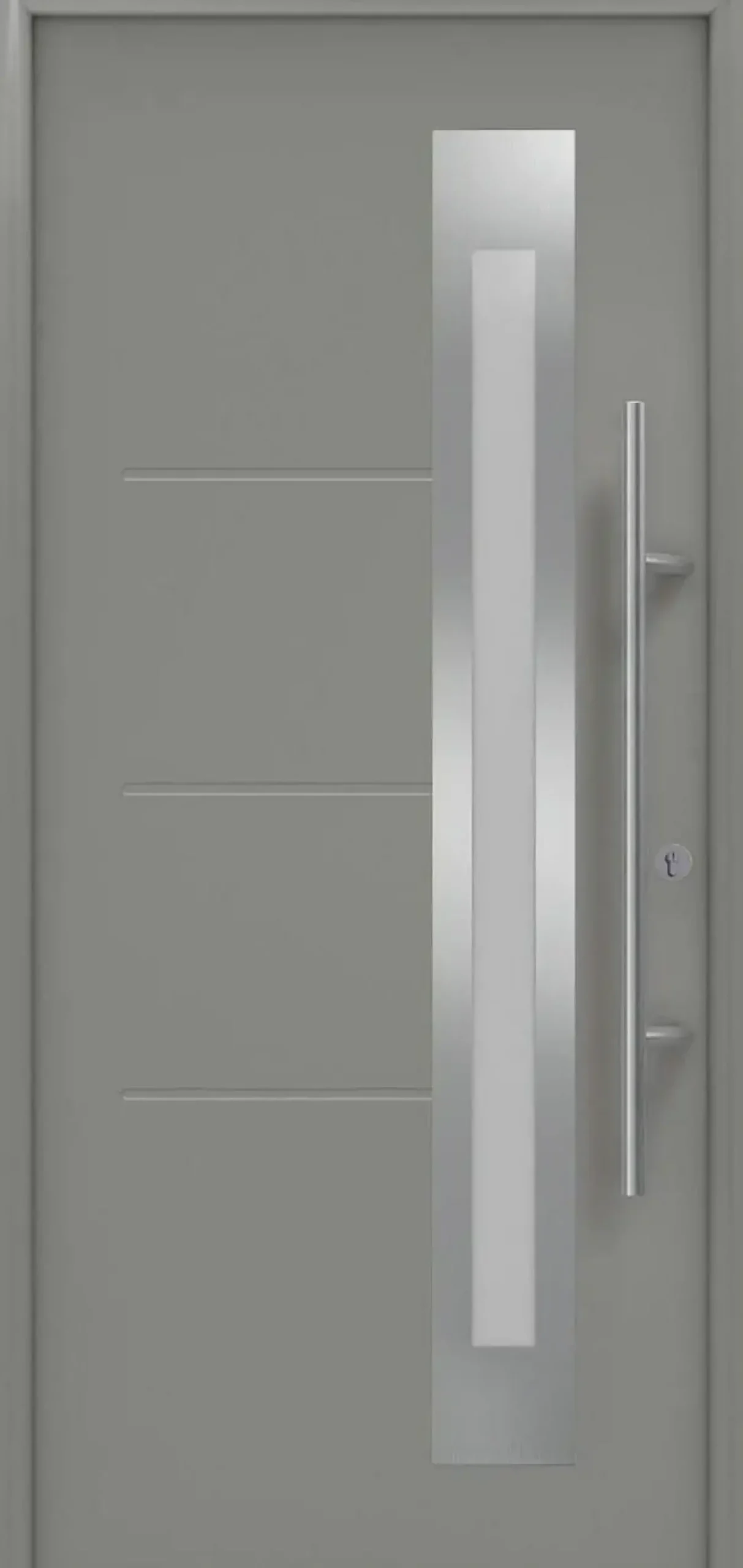 EcoStar Haustür ISOPRO Secur IPS 780S RC2 graualuminium 110 x 210 cm