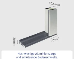 EcoStar Haustür ISOPRO Secur IPS 700S RC2 night oak 110 x 210 cm