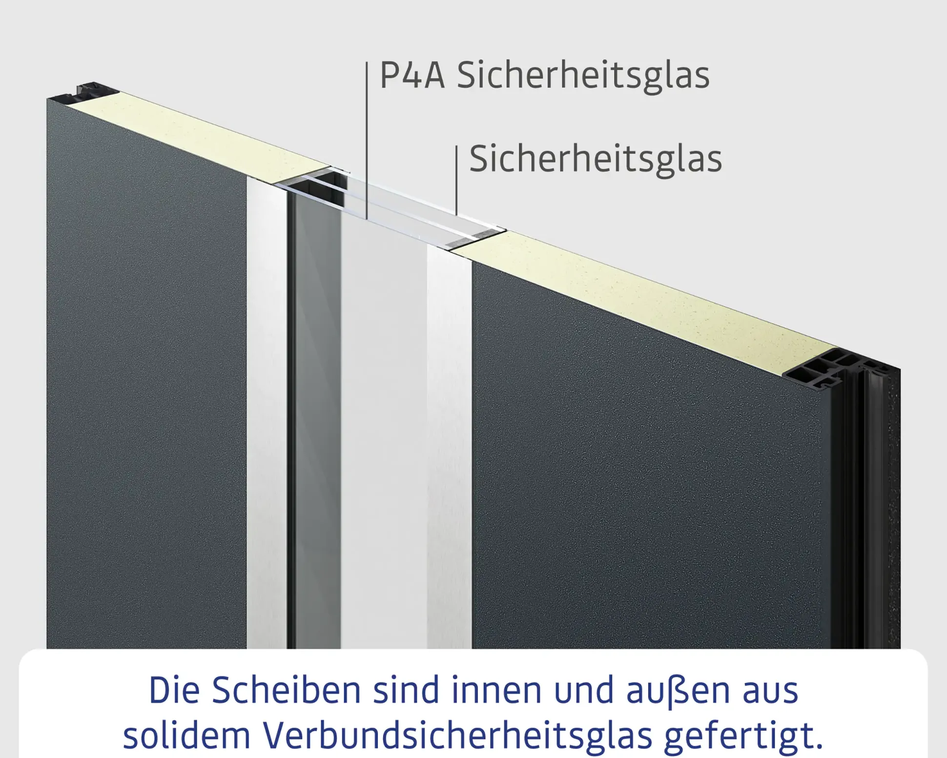 EcoStar Haustür ISOPRO Secur IPS 770S RC2 anthrazit metallic 110 x 210 cm