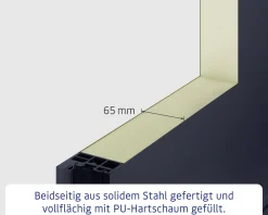 EcoStar Haustür ISOPRO Secur IPS 015 RC2 anthrazitgrau 110 x 210 cm