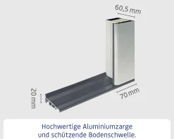EcoStar Haustür ISOPRO Secur IPS 015 RC2 anthrazitgrau 110 x 210 cm