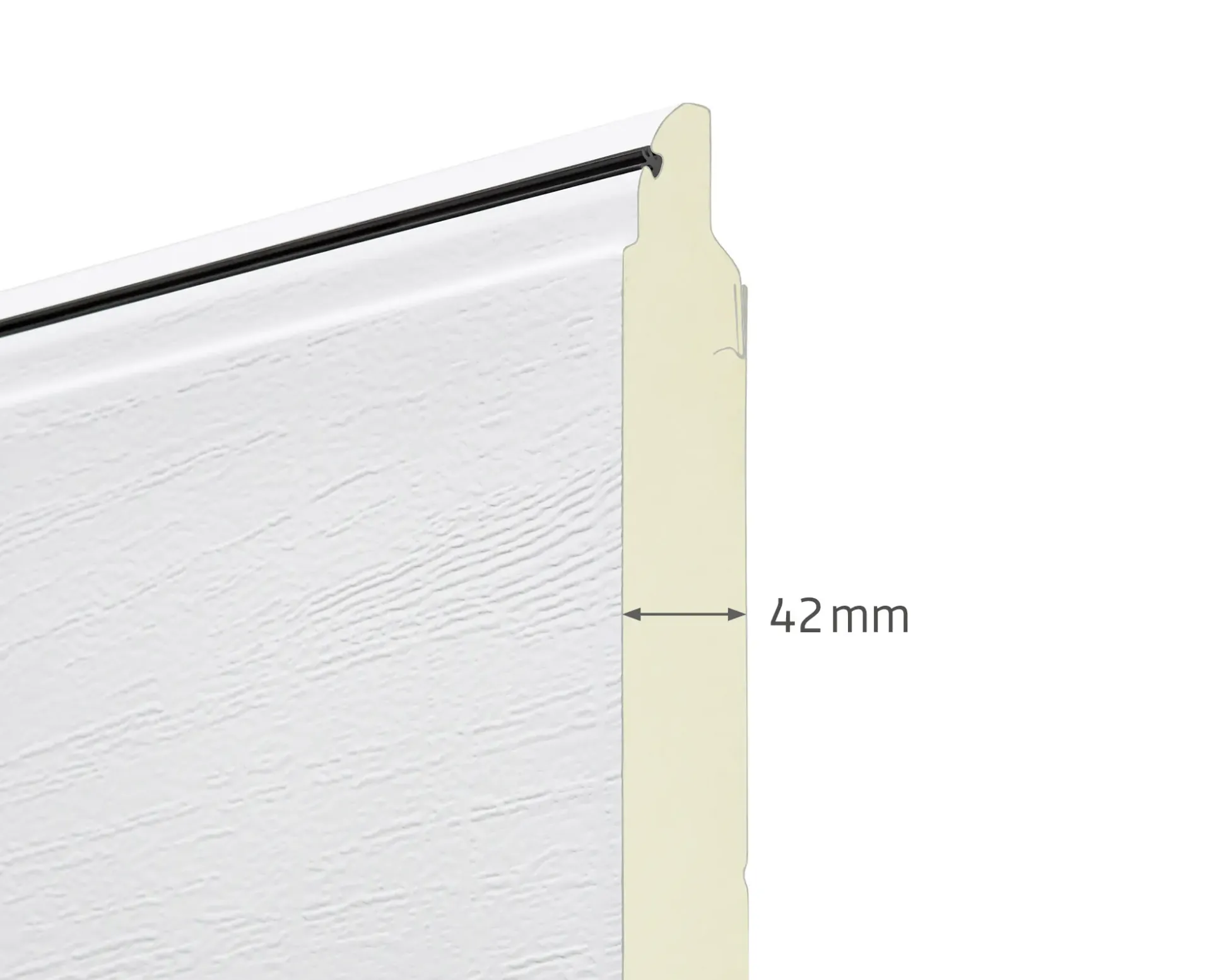EcoStarMatic Garagen-Sektionaltor 250 x 200 cm verkehrsweiß Inkl. Torantrieb Liftronic 700