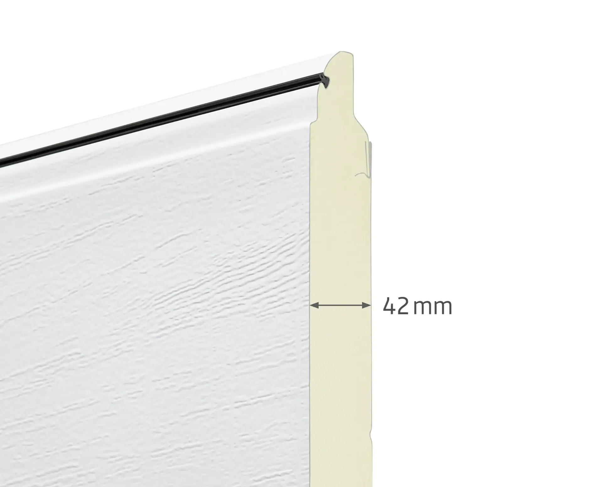 EcoStarMatic Garagen-Sektionaltor 237,5 x 200 cm verkehrsweiß Inkl. Torantrieb Liftronic 700