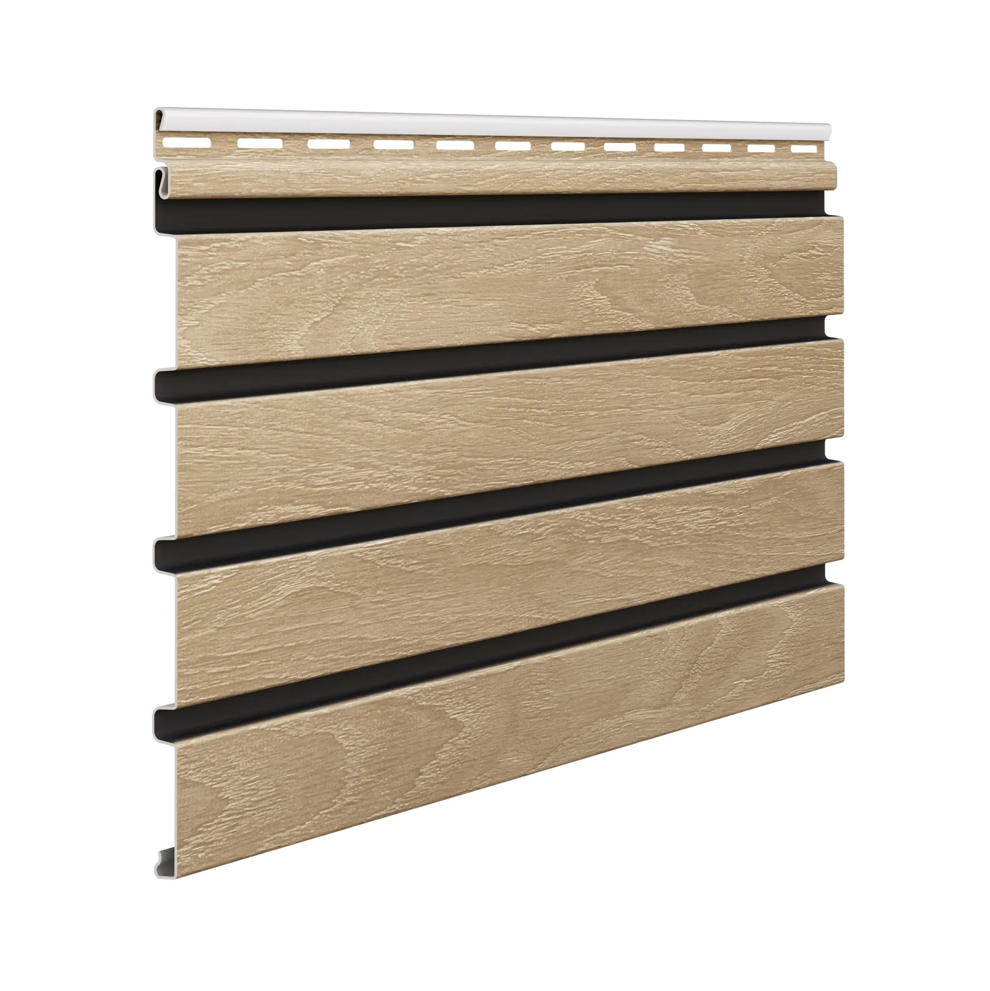 Fassadenverkleidung PVC 295 x 28,3 cm eiche/schwarz