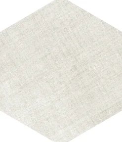Feinsteinzeug Hexagon Fabric Ivory 21,5 x 25 cm beige