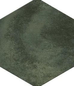 Feinsteinzeug Hexagon Jungle Green 21,5 x 25 cm grün