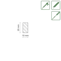FN Neuhofer Balsa Leiste 100 cm 20 x 10 mm Balsa