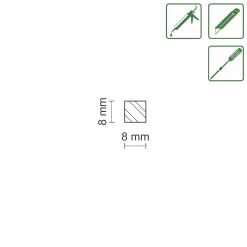 FN Neuhofer Balsa Leiste 100 cm 8 x 8 mm Balsa