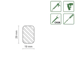 FN Neuhofer Banklatte allseitig gerundet 100 cm 29 x 19 mm Fichte/Kiefer