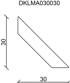 FN Neuhofer Dreikantleiste trapezförmig 100 cm 30 x 30 mm Fichte/Kiefer