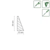 FN Neuhofer Dreikantleiste 95 cm 35 x 15 mm Buche
