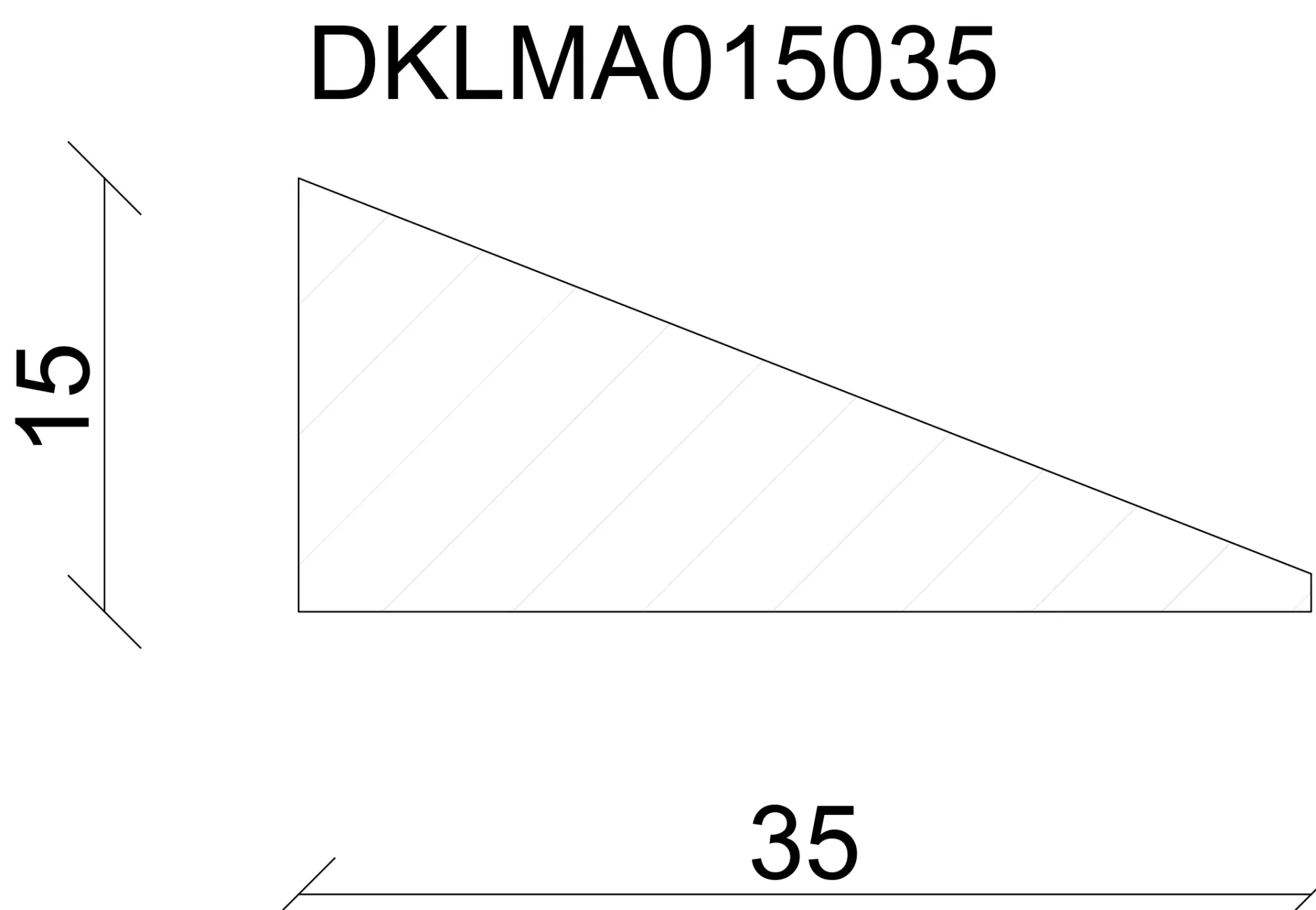 FN Neuhofer Dreikantleiste 95 cm 35 x 15 mm Buche