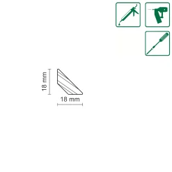 FN Neuhofer Dreikantleiste trapezförmig 100 cm 18 x 18 mm Fichte/Kiefer